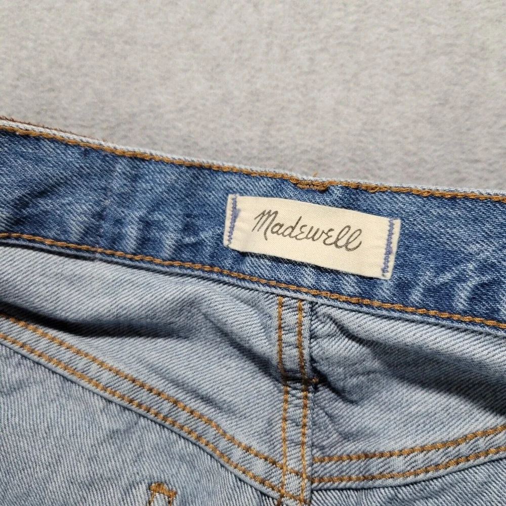 Madewell Womens The Dad Jeans Relaxed Straight Size 28 (Fits 30x27) Blue Classic